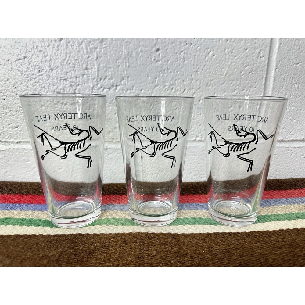 Arcteryx LEAF Glass 16oz Pint Tumbler Law & Armed Forces Collectible  / Set Of 3